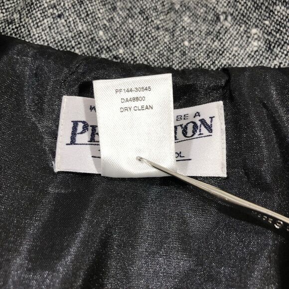 Pendleton Blazer Women 12 Petite Gray Heathered Plaid Virgin Wool Jacket VTG - Picture 6 of 8